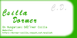 csilla dormer business card